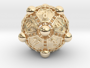 Nucleus D20 in 14k Gold Plated Brass