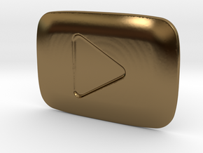 **ON SALE** YouTube Play Button Award in Polished Bronze