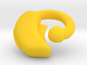 Makies Hearing Aid: RIGHT EAR in Yellow Processed Versatile Plastic