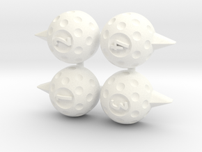ASG Golf Markers (4 pcs) in White Processed Versatile Plastic