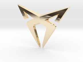 Leon Cupra Bootlatch "S" Badge - Logo Part in 14k Gold Plated Brass