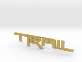 Trail Emblem - Single Print in Tan Fine Detail Plastic
