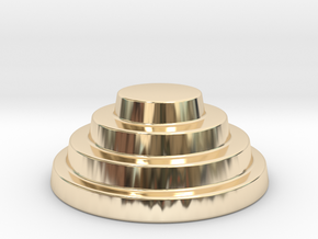 Devo Hat   15mm diameter miniature / NOT LIFE SIZE in 14k Gold Plated Brass