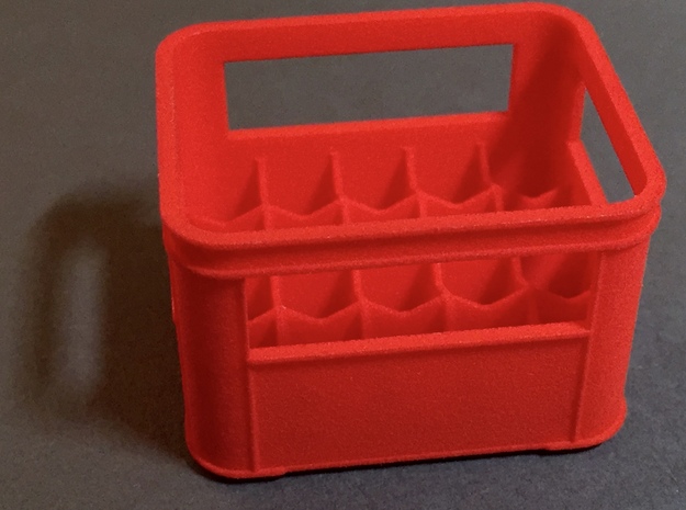 Crate for beer bottles  in Red Processed Versatile Plastic