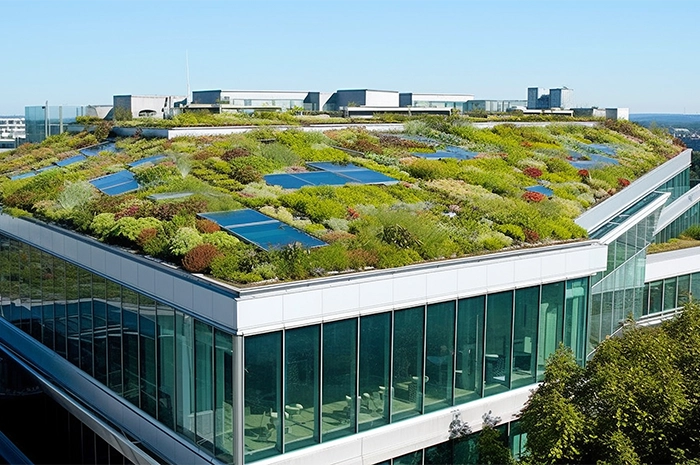 Green roof in net zero home designs