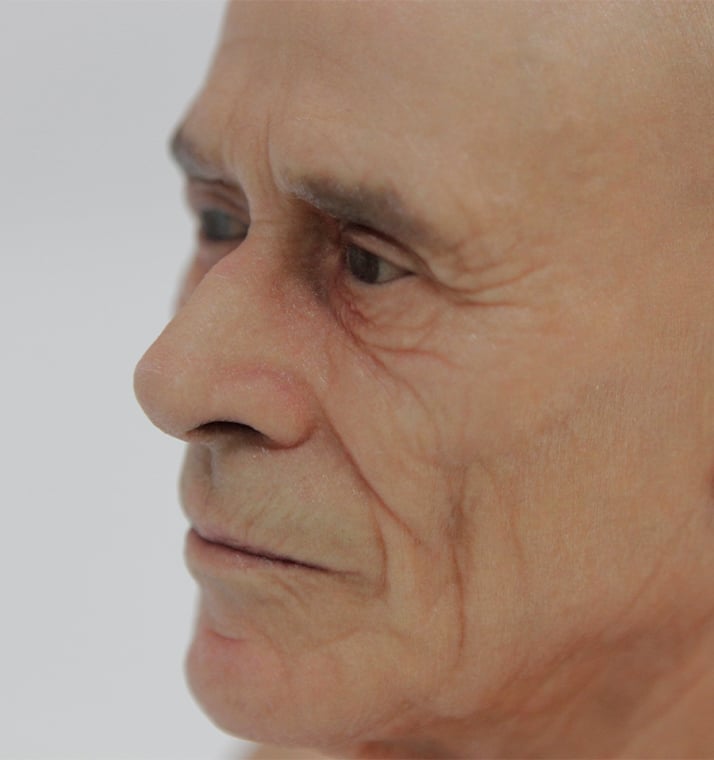 Old Man miniature 3D printed in full color